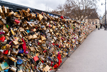 Most zakochanych w Paryżu , Francja - obrazy, fototapety, plakaty
