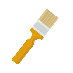 A brush for painting the walls of a house on a white background is used for web design or clipart