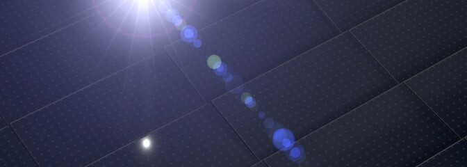 Solar power station - photovoltaics 3d.