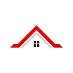 Minimalist roof real estate logo