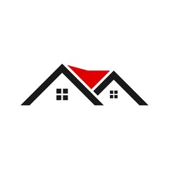 Minimalist roof real estate logo
