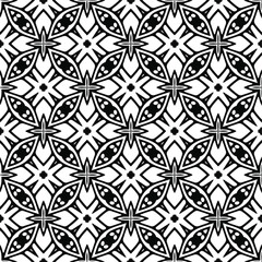 
floral seamless pattern background.Geometric ornament for wallpapers and backgrounds. Black and white pattern. 
