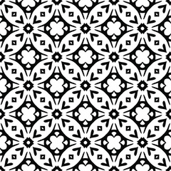 
floral seamless pattern background.Geometric ornament for wallpapers and backgrounds. Black and white pattern. 