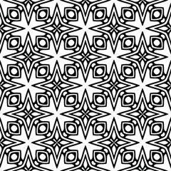 floral seamless pattern background.Geometric ornament for wallpapers and backgrounds. Black and white pattern. 