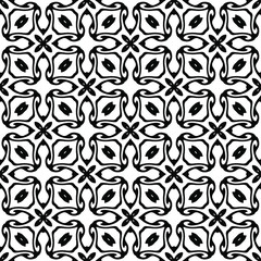 floral seamless pattern background.Geometric ornament for wallpapers and backgrounds. Black and white pattern. 