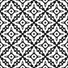 floral seamless pattern background.Geometric ornament for wallpapers and backgrounds. Black and white pattern. 