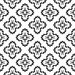 floral seamless pattern background.Geometric ornament for wallpapers and backgrounds. Black and white pattern. 