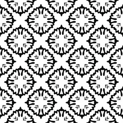 floral seamless pattern background.Geometric ornament for wallpapers and backgrounds. Black and white pattern. 
