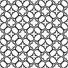 floral seamless pattern background.Geometric ornament for wallpapers and backgrounds. Black and white pattern. 