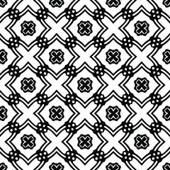 floral seamless pattern background.Geometric ornament for wallpapers and backgrounds. Black and white pattern. 