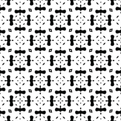 floral seamless pattern background.Geometric ornament for wallpapers and backgrounds. Black and white pattern. 