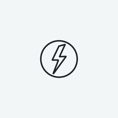 Electricity vector icon for web and design