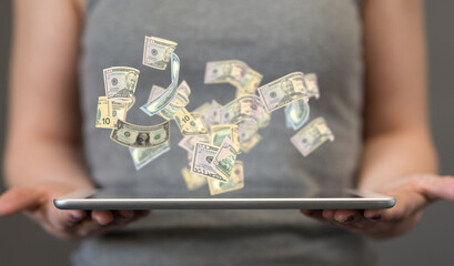 Euro Geldregen - Flying Money 3d.