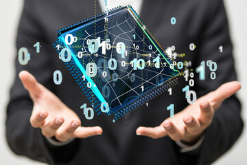 computer digital binary online in 3d