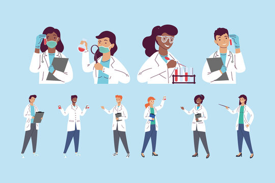 ten laboratory workers