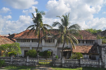 A big colonial land house in Galle, Sri Lanka