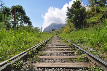Rail road near the city of Ella, Sri Lanka