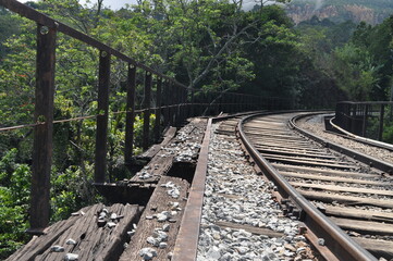 Rail road track between Ella and Nuwara Eliya, Sri Lanka