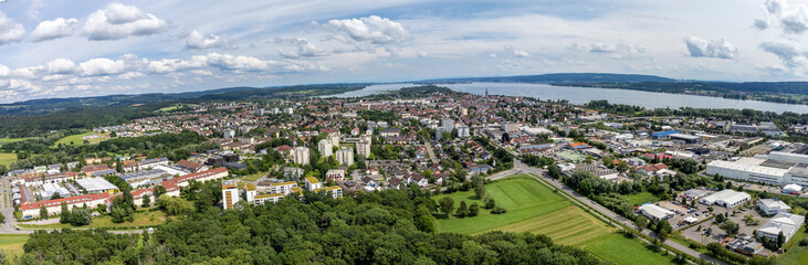 Panoramablick auf die Stadt Radolfzell am Bodensee