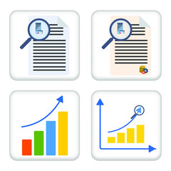 Vector illustration Set for Corporate Information and Cost Benefit Analysis EPS10