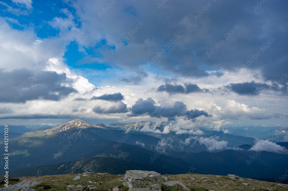 Canvas Prints mount hoverla in the clouds after the rain