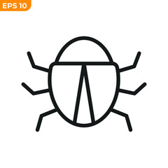 software bug icon symbol template for graphic and web design collection logo vector illustration