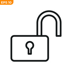 unlocked icon symbol template for graphic and web design collection logo vector illustration