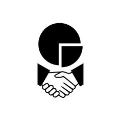 Partnership icon isolated on white background