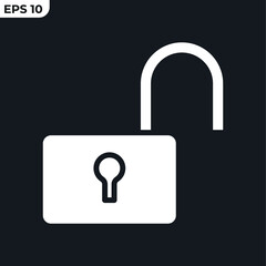 unlocked icon symbol template for graphic and web design collection logo vector illustration
