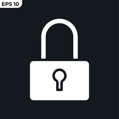 locked icon symbol template for graphic and web design collection logo vector illustration