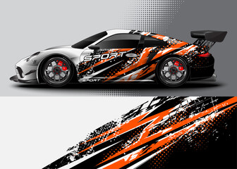 Sport car wrap design and vehicle livery © graphicartstudio
