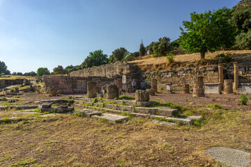 Fototapeta na wymiar Ruins in the Ancient Messene, Peloponnese, Greece.