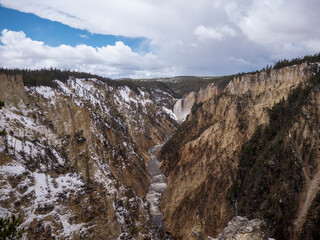 Fototapeta na wymiar View of Yellowstone Lower Falls