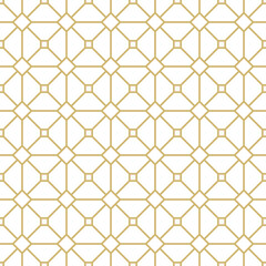 Abstract geometric pattern gold and white ornament. Seamless pattern for web, textile and wallpapers