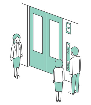 Simple Isometric Illustration Of Elevator