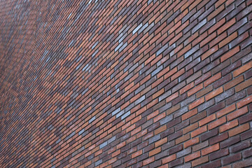 Brick wall in perspective, diverging or converging