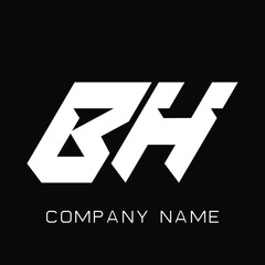 HB,BH ,H B, Abstract Letters Logo Monogram.