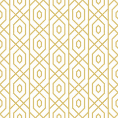 Abstract pattern. Seamless background. Gold and white pattern. Graphic modern.