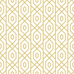 Abstract pattern. Seamless background. Gold and white pattern. Graphic modern.