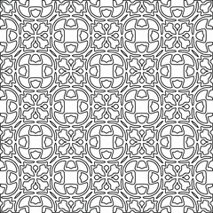 
Vector geometric pattern. Repeating elements stylish background abstract ornament for wallpapers and backgrounds. Black and white colors