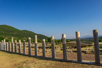 Fototapeta na wymiar Ruins in the Ancient Messene, Peloponnese, Greece.