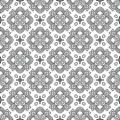 
Vector geometric pattern. Repeating elements stylish background abstract ornament for wallpapers and backgrounds. Black and white colors