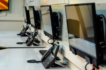 Emergency call center. Communication service and emergency calls