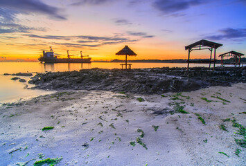 sunset on the beach