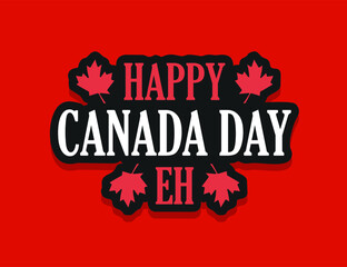 Happy Canada Day. 1st July. National Day of Canada. Vector Illustration. Banner Design.