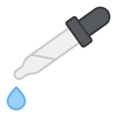 A flat design, icon of colour dropper
