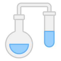 A flat design, icon of lab experiment