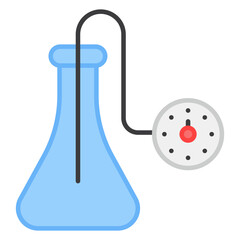 Trendy flat icon of chemical measurement, chemical weight