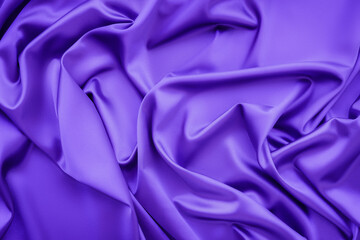 Elegant soft abstract purple background. Delicate silk waved fabric with copy space for design projects. Toned image.