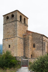 Fototapeta na wymiar Beautiful romanic church of Santa Maria de Garoña, Burgos, Merindades, Spain, Europe